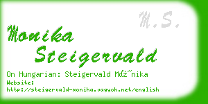 monika steigervald business card